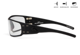 Gatorz Milspec Magnum, Matte Black, Ballistic ANSI Z87+,  Photochromic Anti-Fog (Inferno)