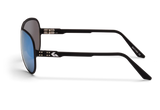 Gatorz Skyhook, Matte Black, Polarized Blue Mirror